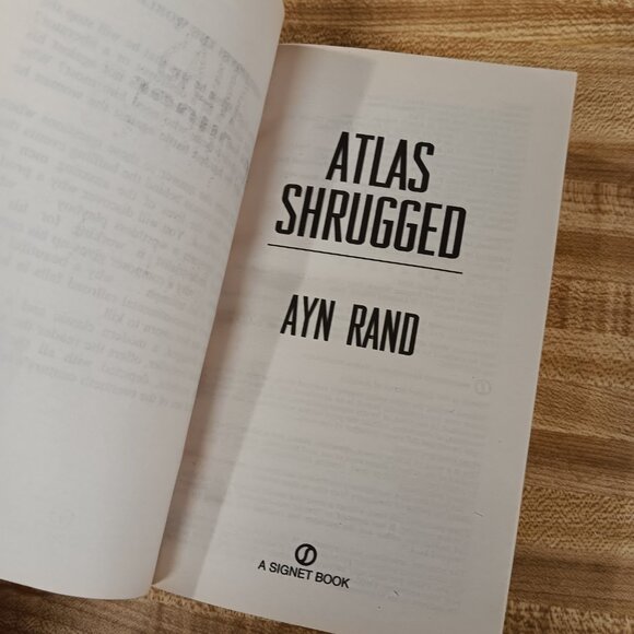 ATLAS SHRUGGED Ayn Rand Paperback 50th Anniversary Edition Sci Fi Classic VTG - Picture 7 of 9